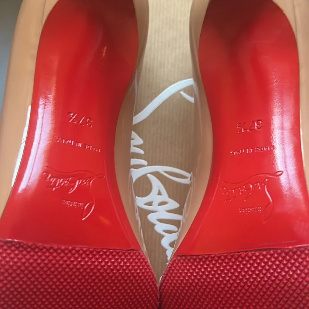 “REASONABLE OFFERS” CHRISTIAN LOUBOUTIN” Simple Pump 70 Patent Calf-Nude 6248 👠 - Picture 6 of 11
